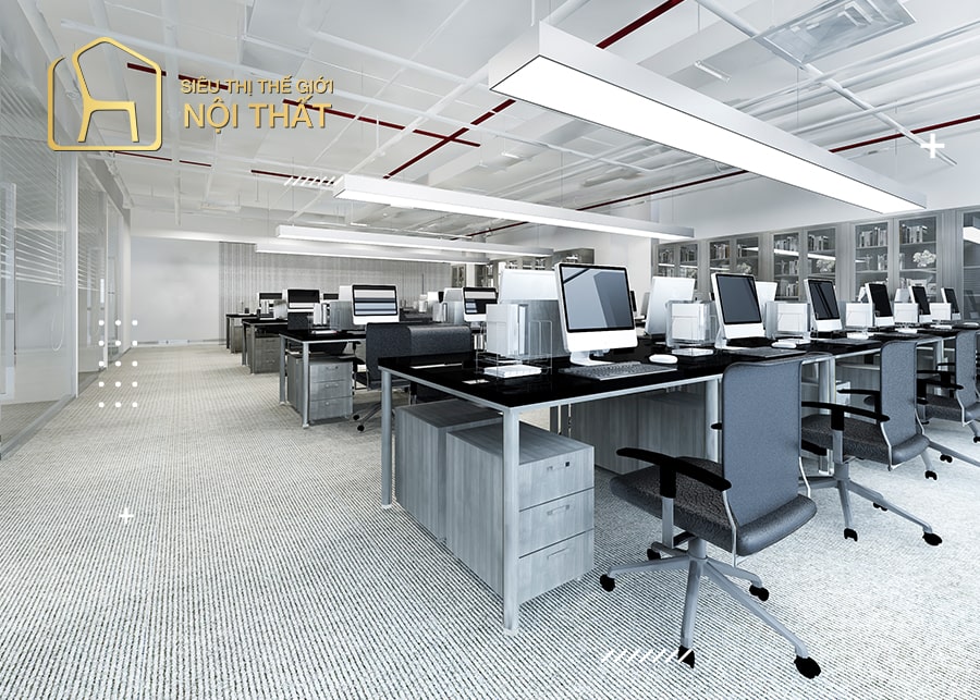 Thiết kế văn phòng đẹp, hiện đại với không gian 200m2