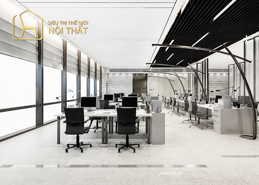 Mẫu thiết kế văn phòng đẹp, hiện đại chuyên nghiệp với không gian 300m2