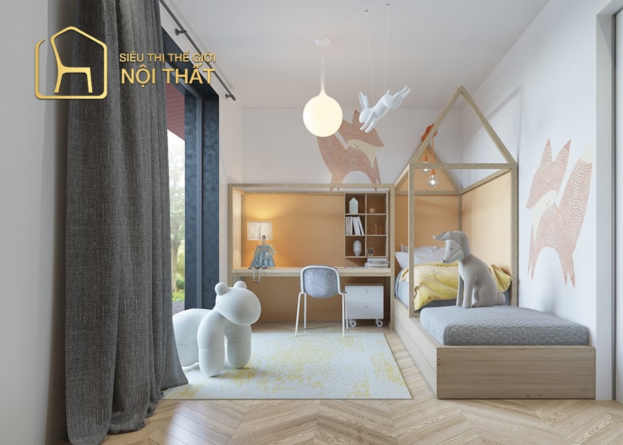 Nội thất phòng ngủ cho bé gái 7 - 9 tuổi