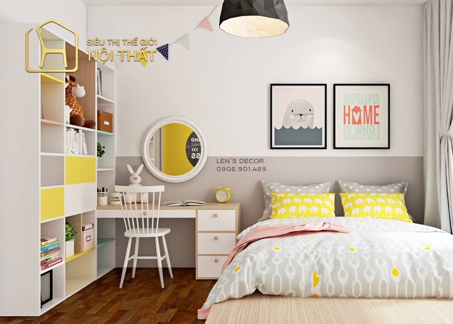 Nội thất phòng ngủ cho bé gái 7 - 9 tuổi