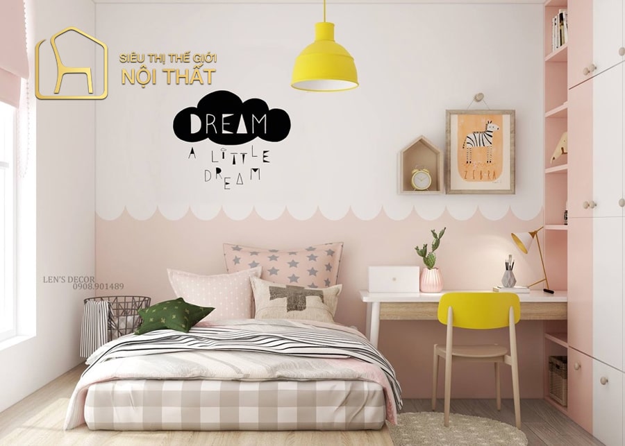 Nội thất phòng ngủ cho bé gái 7 - 9 tuổi