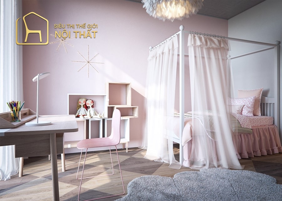 Nội thất phòng ngủ cho bé gái 10 - 13 tuổi