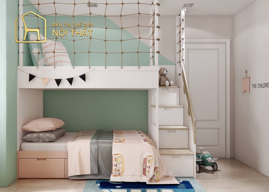 Nội thất phòng ngủ cho bé gái trên 13 tuổi
