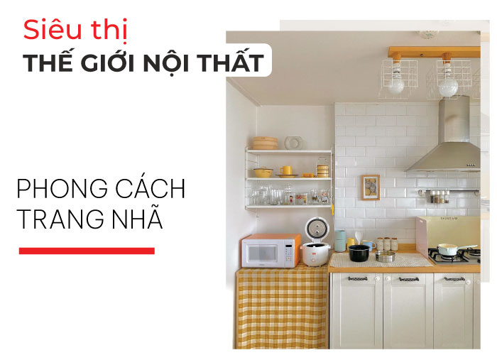 kệ gỗ nhà bếp đẹp