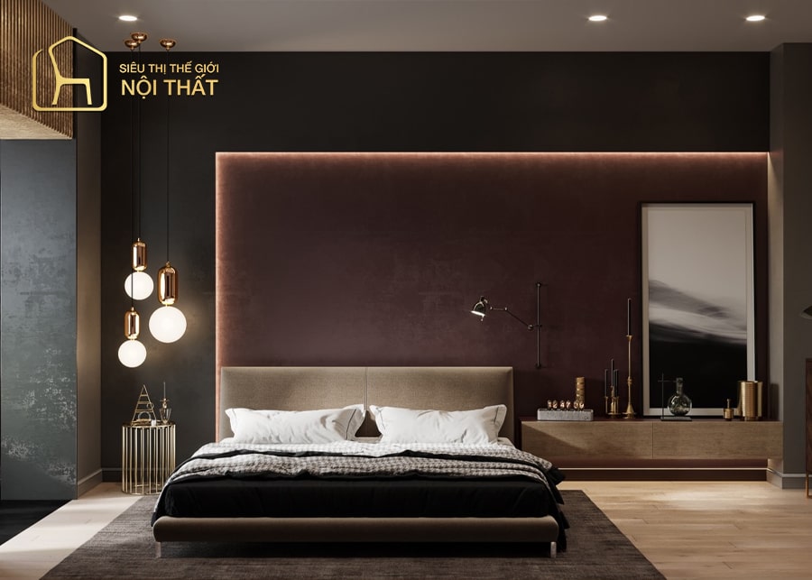 Mẫu thiết kế nội thất đơn giản cho phòng ngủ có diện tích lớn