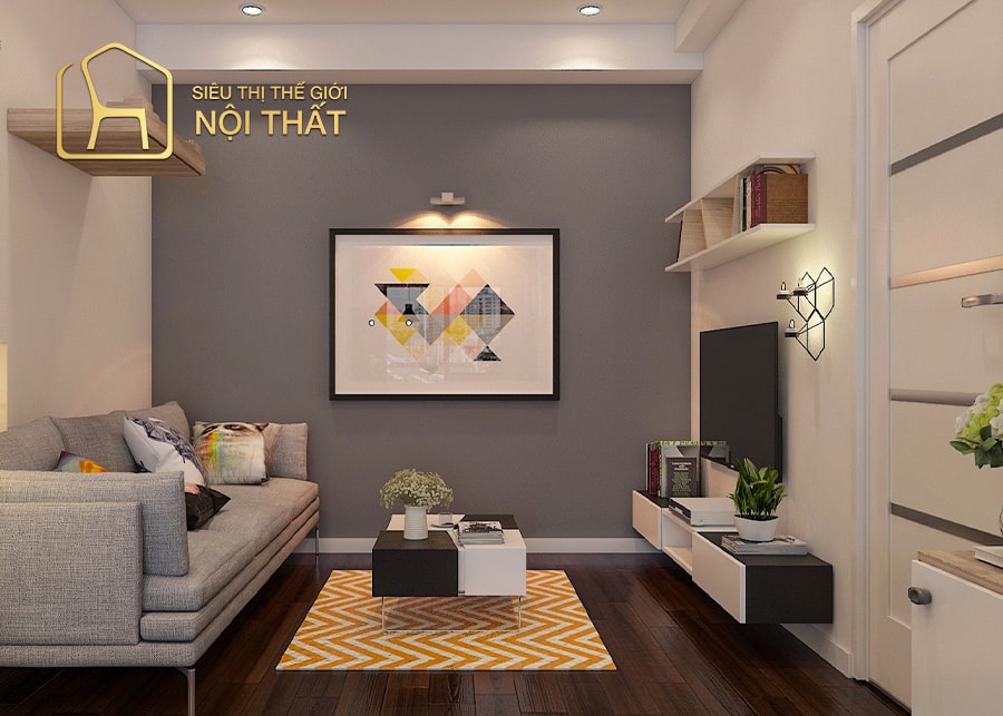 Mẫu nội thất phòng khách nhỏ hiện đại