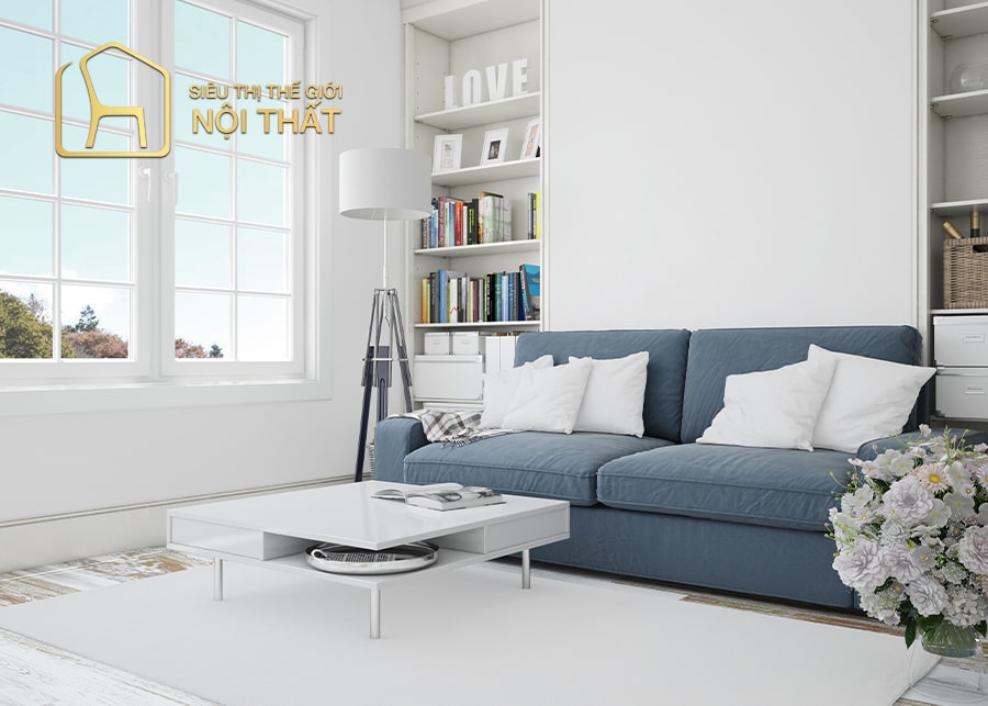 Chọn màu chủ đạo tươi sáng, nhã nhặn với nội thất phòng khách nhỏ