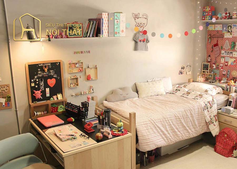 Thiết kế nội thất Hàn Quốc cho không gian phòng ngủ nhỏ