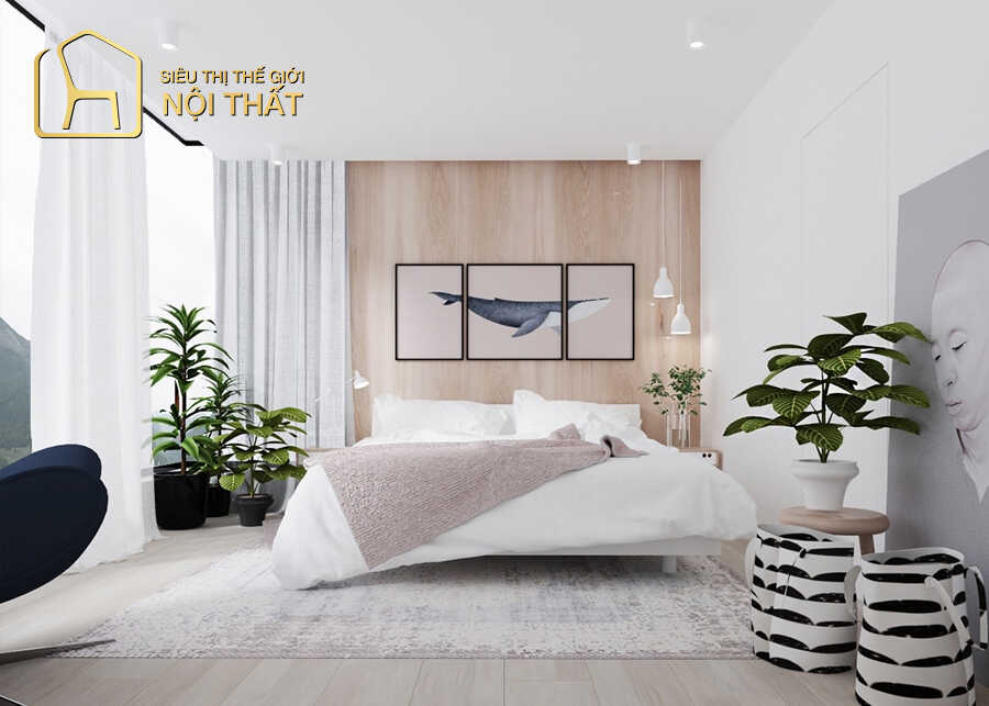 Thiết kế nội thất phòng ngủ thông minh hiện đại, sang trọng