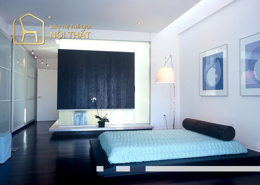 Mẫu thiết kế nội thất phòng ngủ cao cấp xanh dương cổ điển