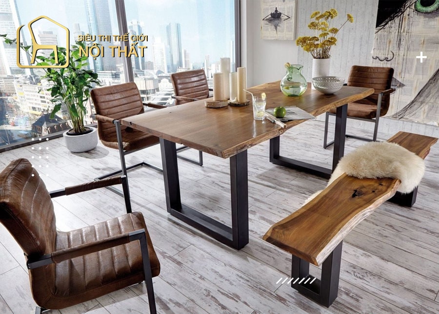 Nội thất phòng khách gỗ tự nhiên