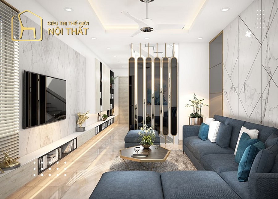 Nội thất phòng khách nhà ống 4m2