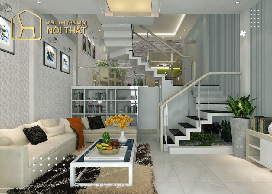 Một số lưu ý khi thiết kế nội thất phòng khách nhà ống 2022 - Sử dụng tranh trang trí