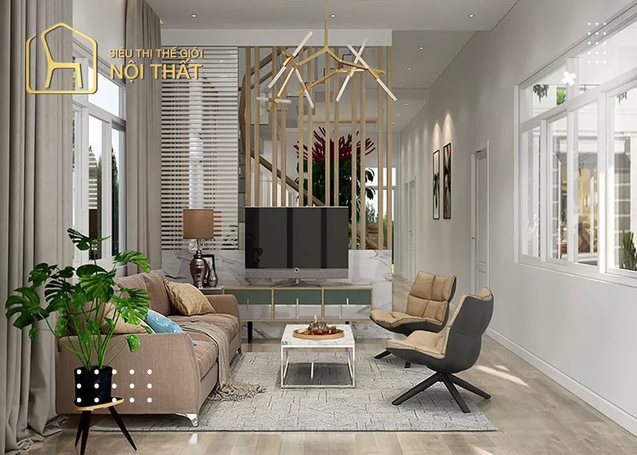 Sử dụng sofa có màu sắc dịu, nhã nhặn