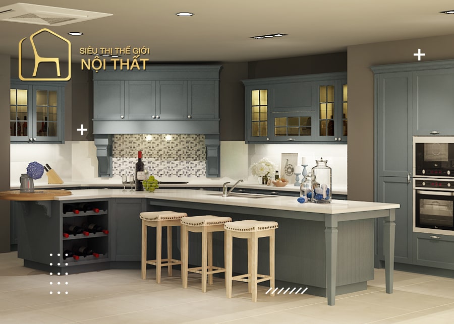 Phong cách thiết kế bếp nhà ống tân cổ điển