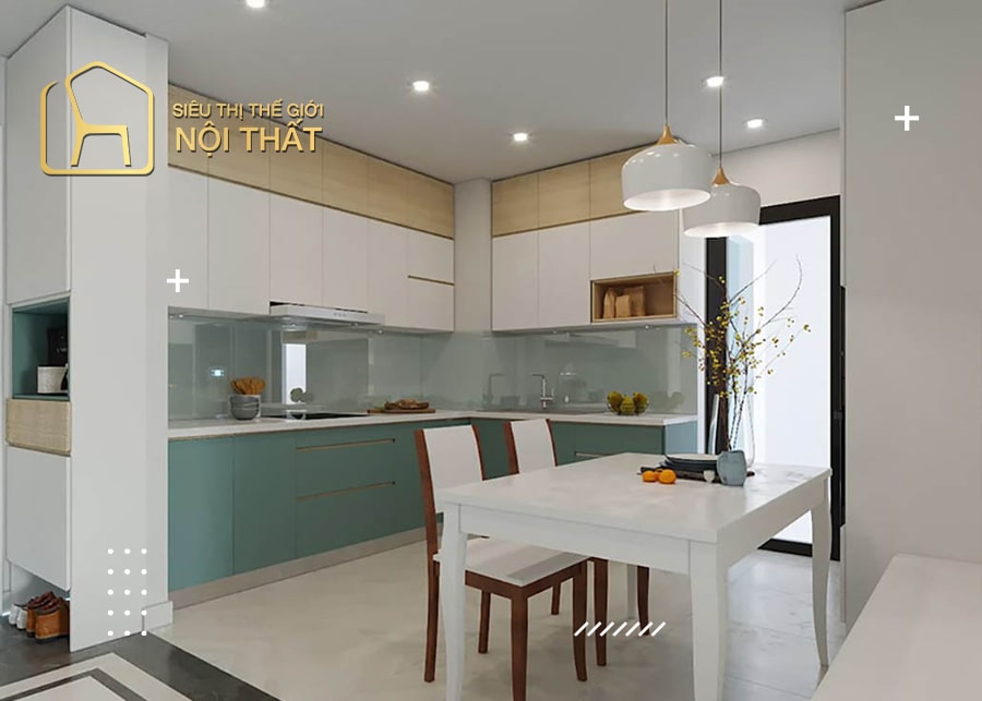 kệ gỗ nhà bếp đẹp