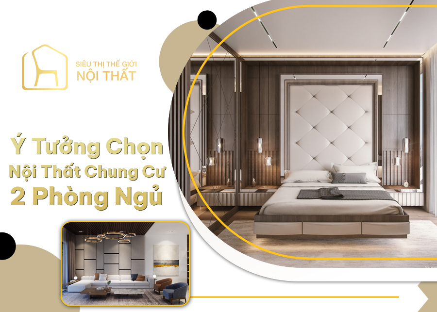 Thiết kế nội thất phòng ngủ 2 chung cư