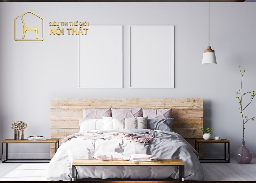 Mẫu thiết kế nội thất phòng ngủ gỗ tự nhiên phong cách hiện đại