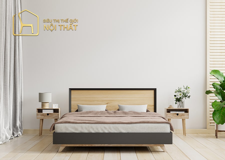 Nội thất phòng ngủ gỗ tự nhiên phong cách tối giản