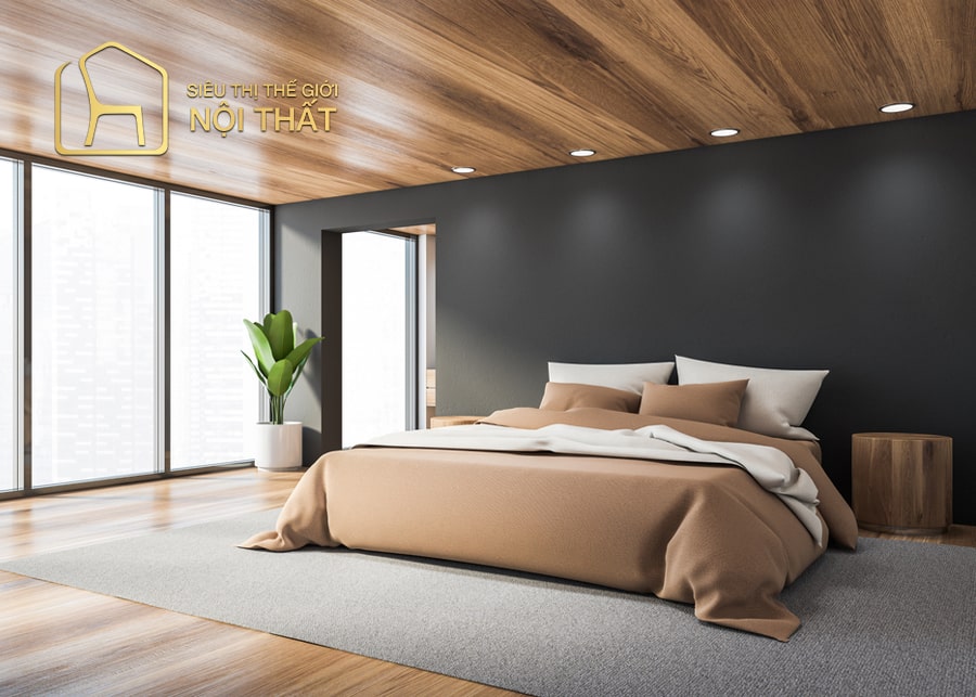 Nội thất phòng ngủ gỗ tự nhiên phong cách Luxury