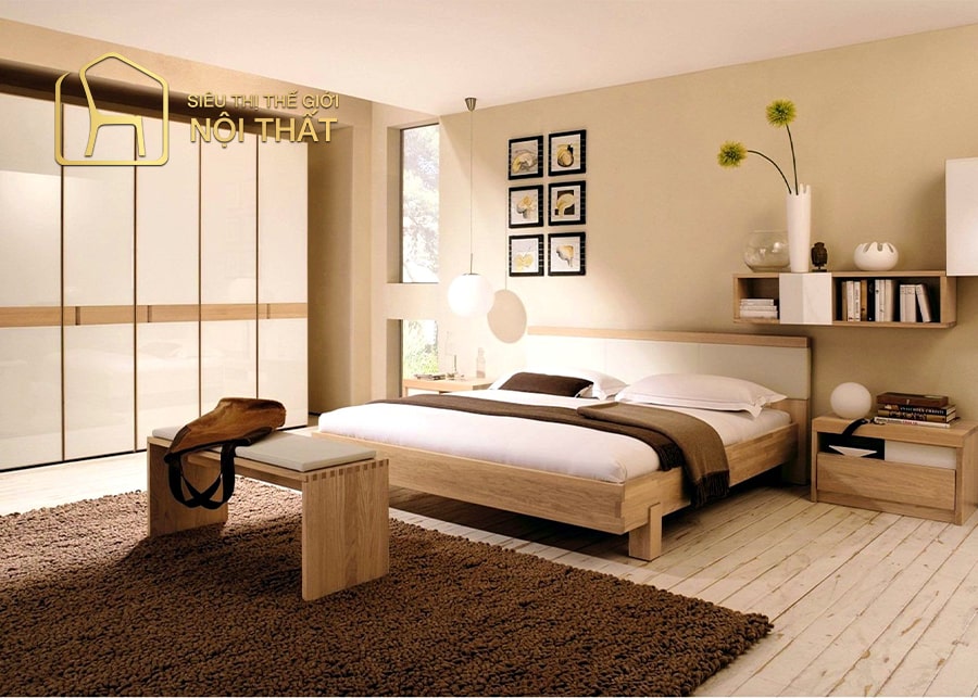 Mẫu thiết kế nội thất phòng ngủ tối giản cách Hàn Quốc