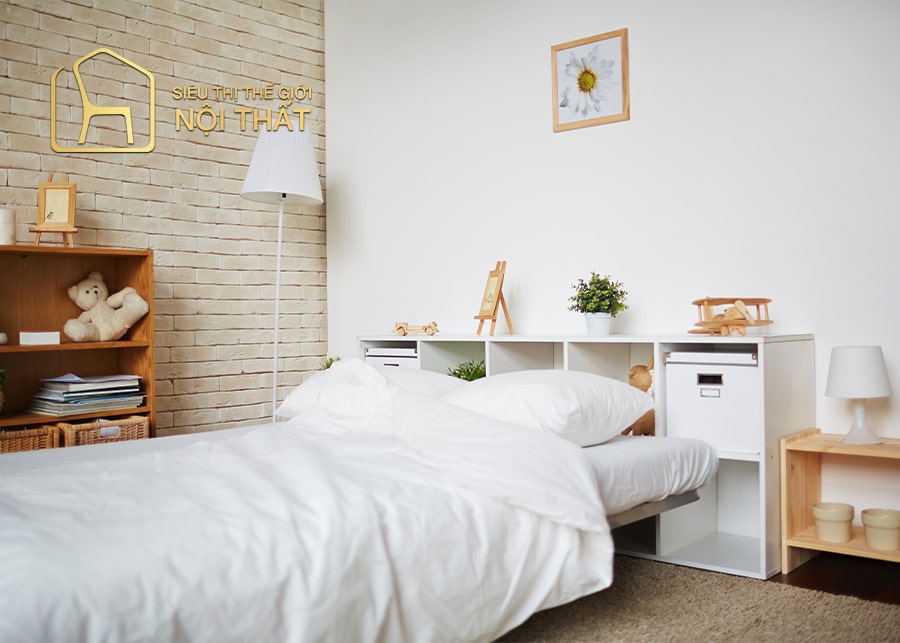 Mẫu thiết kế nội thất phòng ngủ tối giản đa năng