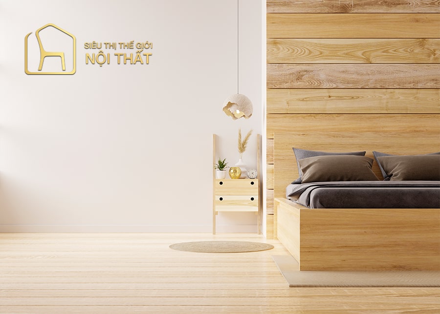 Mẫu thiết kế nội thất phòng ngủ tối giản màu pastel tươi sáng, dịu mắt