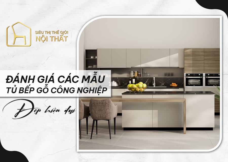 Mẫu tủ bếp gỗ công nghiệp