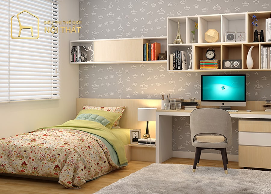 Lựa chọn giường ngủ phù hợp khi thiết kế nội thất phòng ngủ cho trẻ