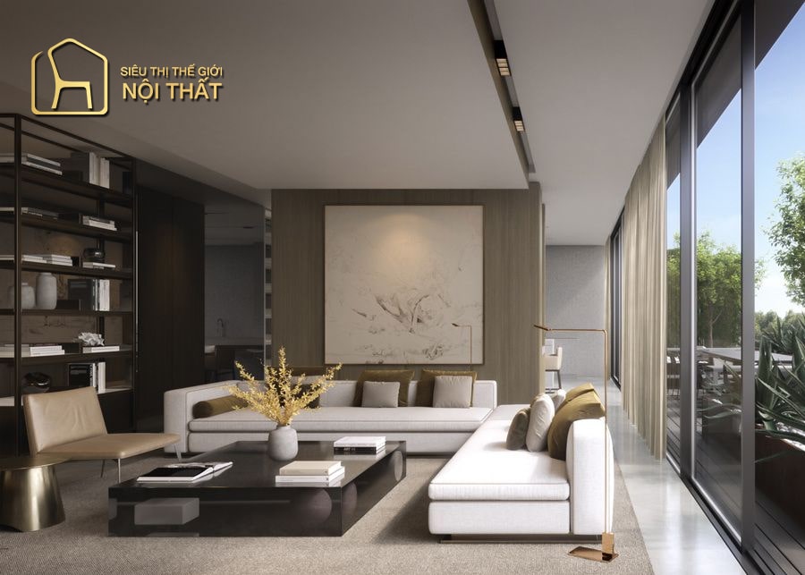 Mẫu phòng khách hiện đại và cao cấp theo kiểu tối giản (phong cách - Minimalism)