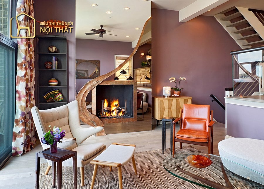 Mẫu nội thất phòng khách cao cấp đẹp mắt với phong cách Art Nouveau