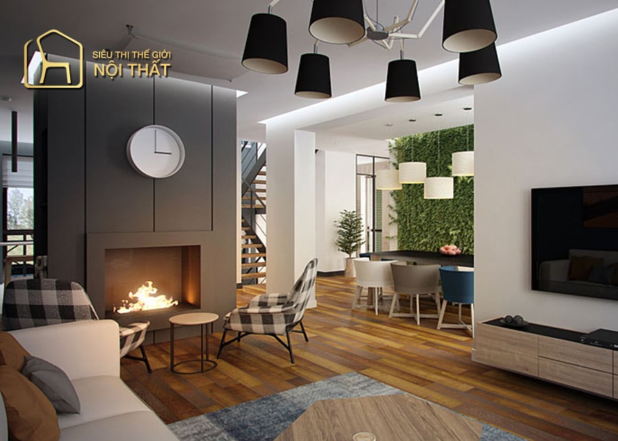 Mẫu phòng khách hiện đại đơn giản phong cách Avant Garde