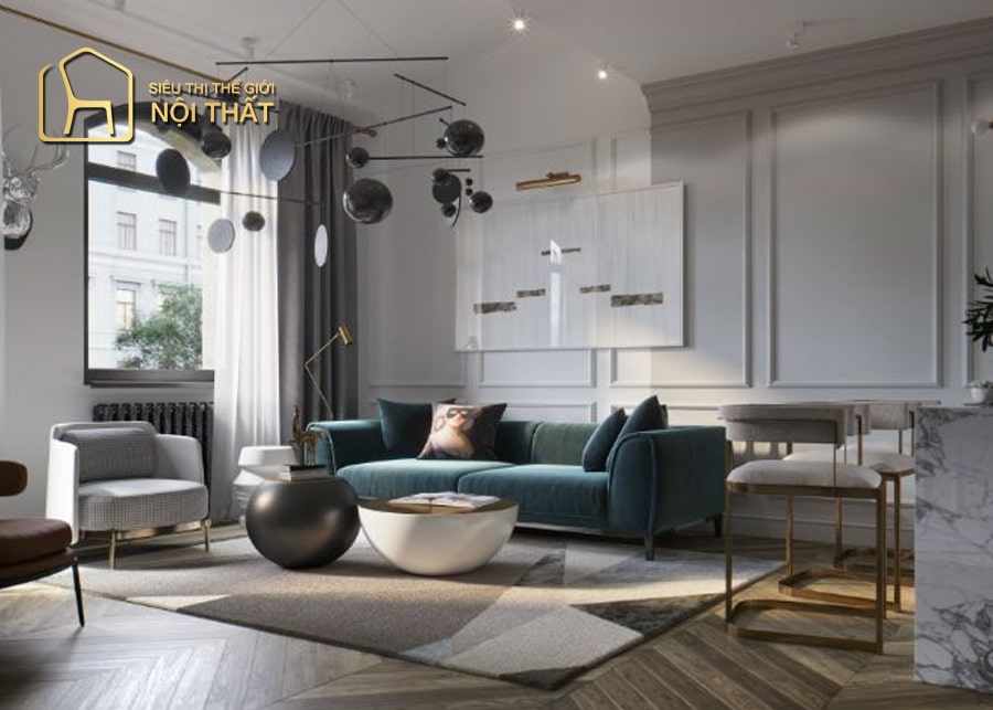 Lưu ý chọn nội thất phù hợp với diện tích phòng khách