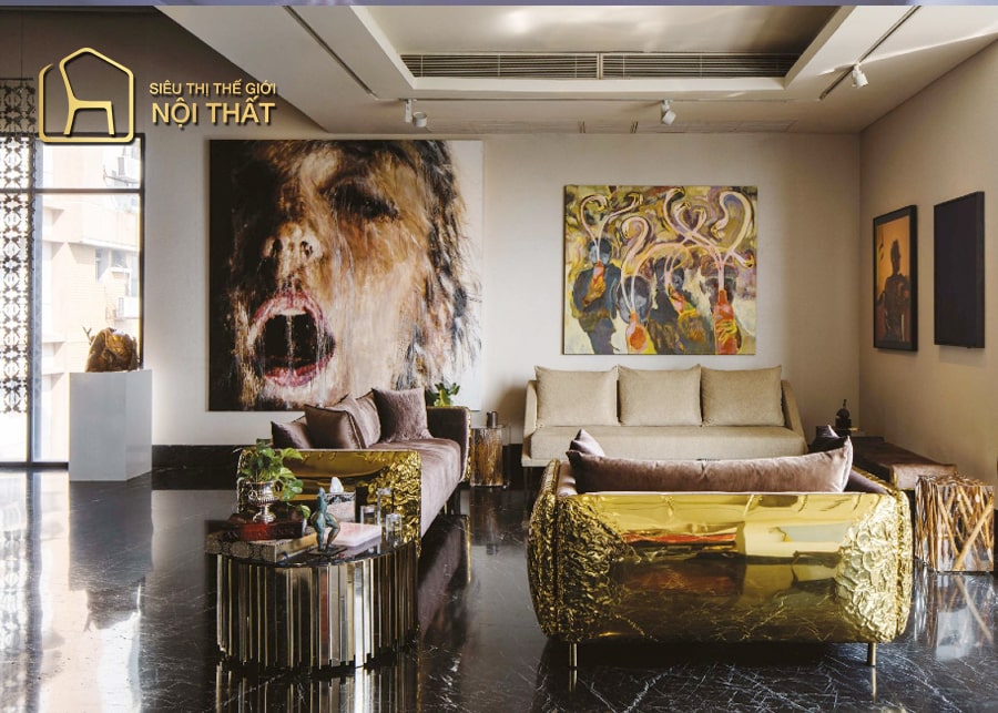 Phong thủy treo tranh trong phòng khách