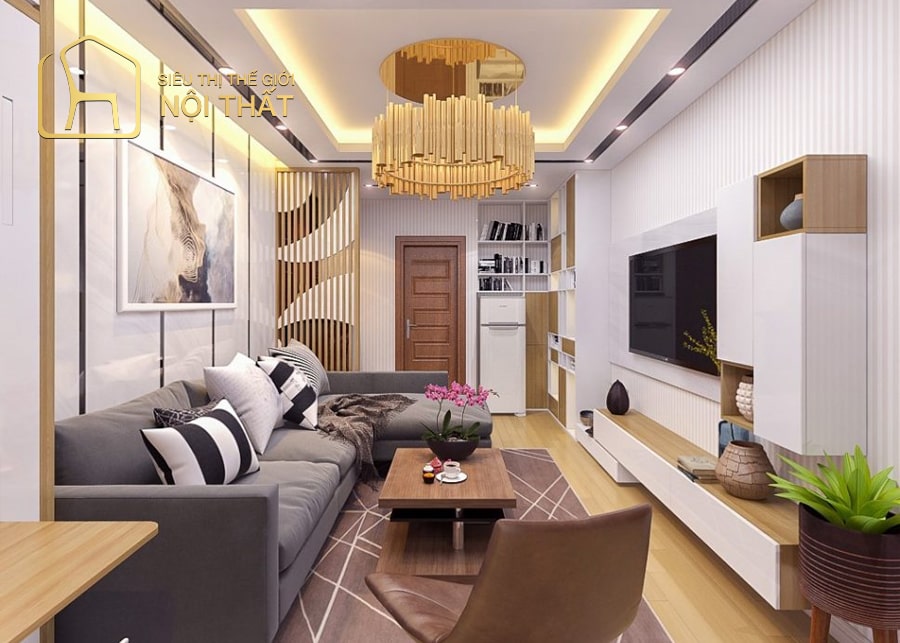 Vị trí chiếc ghế ngồi trong thiết kế nội thất phòng khách nhà cấp 4