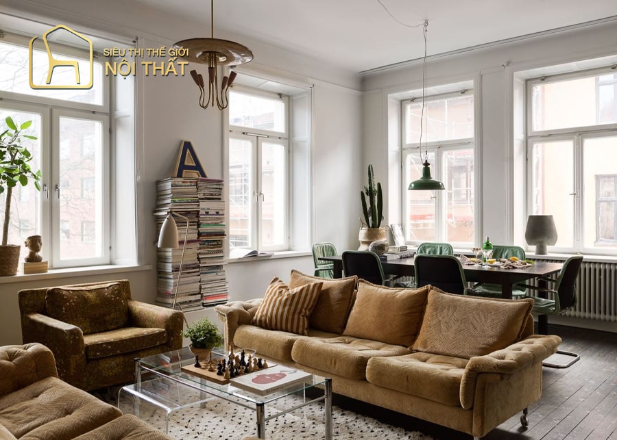 Thiết kế nội thất chung cư 50m2 theo phong cách kết hợp cổ điển và hiện đại