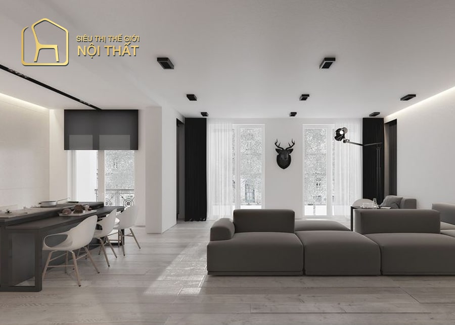 Thiết kế nội thất chung cư 50m2 theo phong cách tối giản (Minimalism)