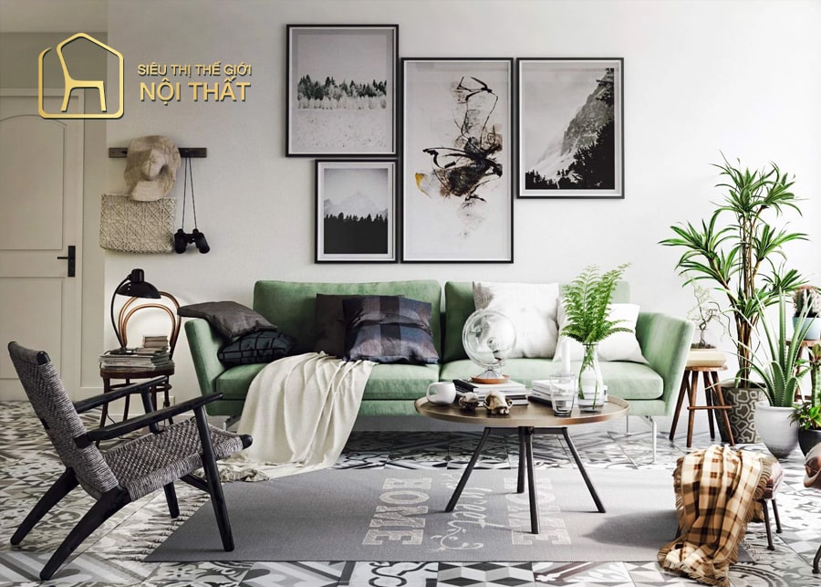 Thiết kế nội thất chung cư 50m2 theo phong cách kết hợp cổ điển và hiện đại
