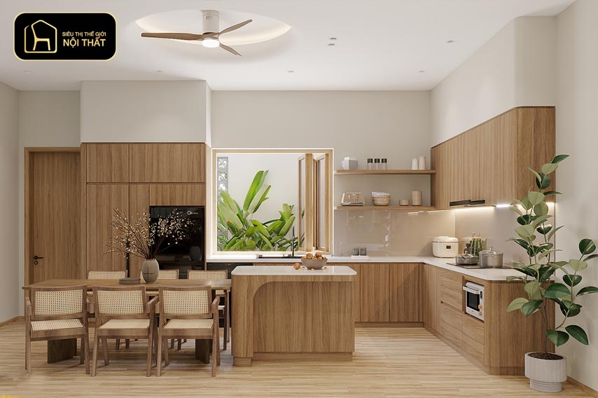 Top 20 mẫu thiết kế nội thất nhà bếp hình chữ L năm 2025