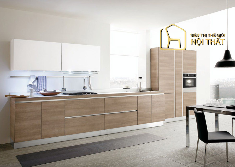 Mẫu thiết kế tủ bếp đa năng sang trọng, hiện đại nhờ trang bị đầy đủ