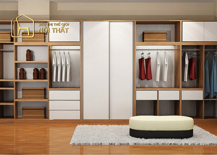 Tủ quần áo cánh lùa phong cách Hàn Quốc