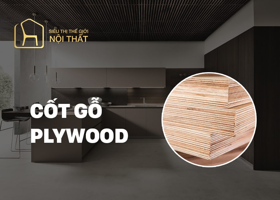 Tủ bếp cốt gỗ ván ép công nghiệp ( Plywood)