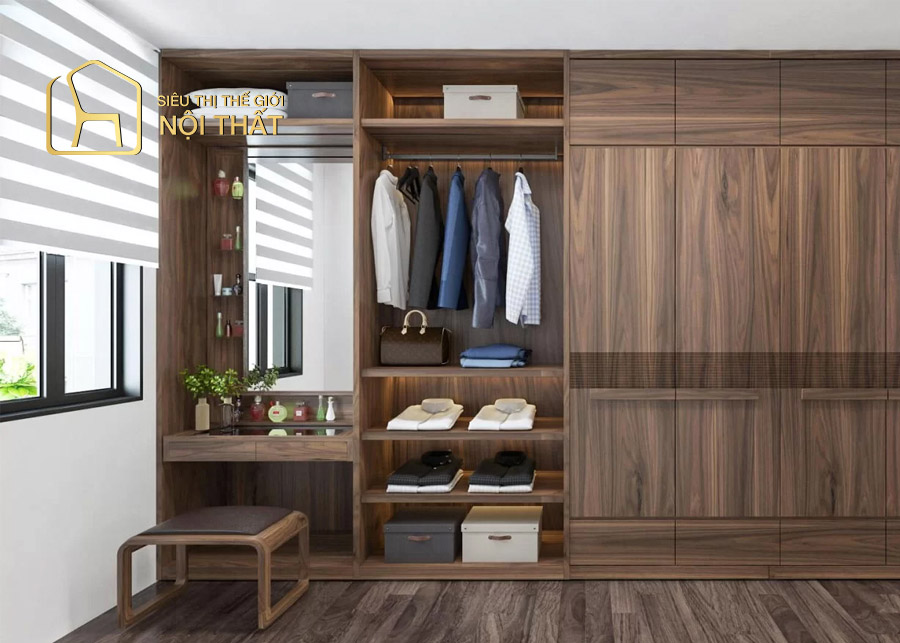 Ưu điểm tủ quần áo kết hợp bàn trang điểm