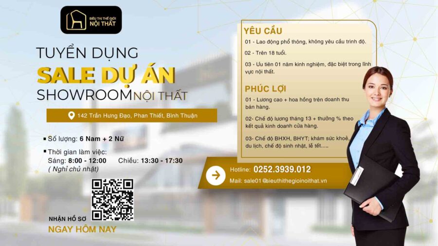 Tuyển dụng nhân viên sales dự án nội thất