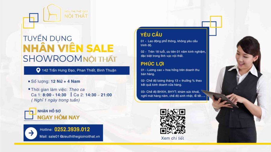 Tuyển dụng nhân viên sale nội thất