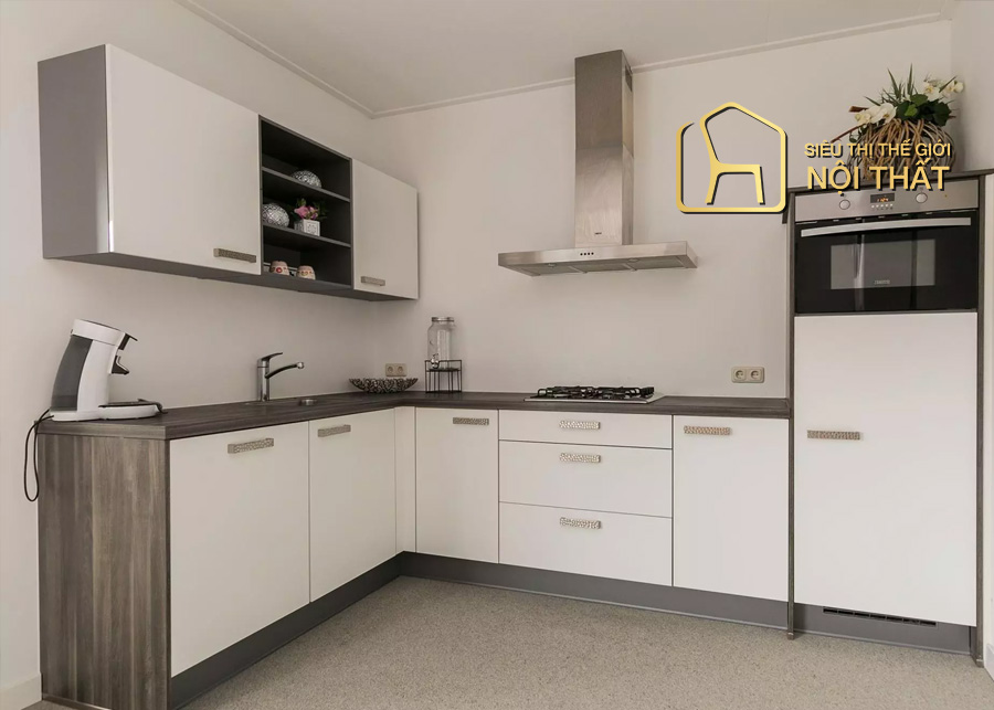Mẫu bếp mini thiết kế bồn rửa hiện đại mang đến sự thuận tiện trong quá trình sử dụng