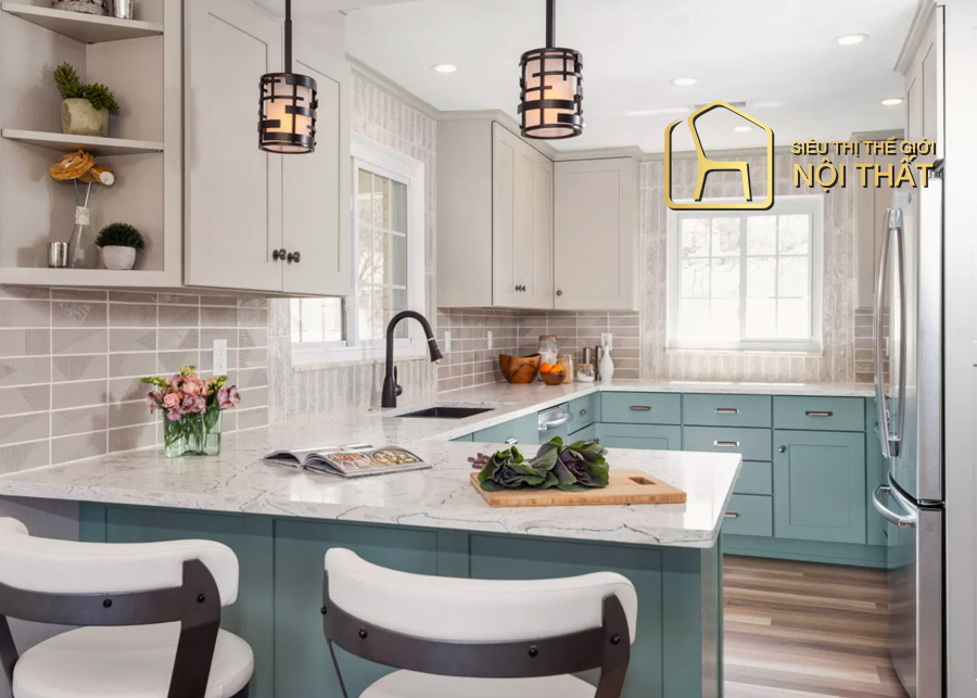 Tủ bếp mini thường đa dạng về chất liệu