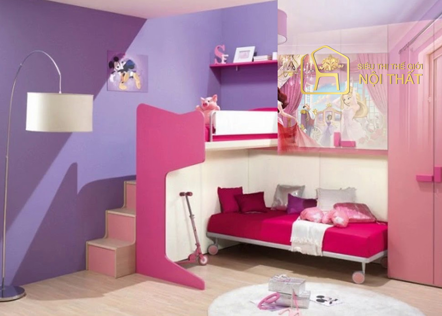 Phòng ngủ Bauhaus dành cho bé yêu với những màu sắc nổi bật
