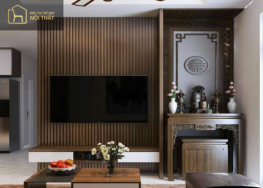 Kệ tivi kết hợp tủ thờ