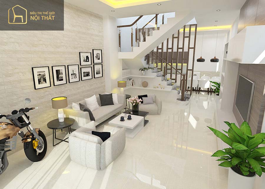 Thiết kế nội thất nhà ống theo phong cách hiện đại